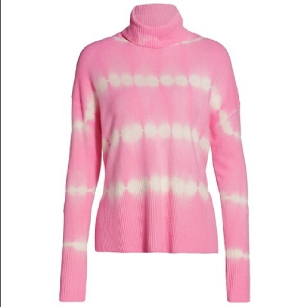 Cinq a Sept Kenny pink Tie dye cashmere sweater